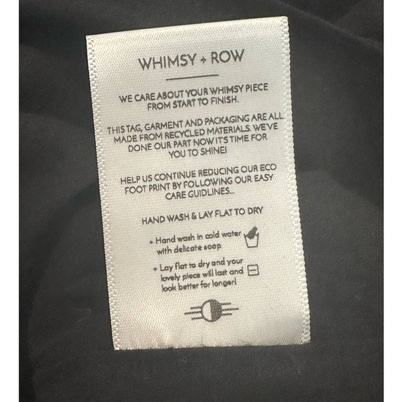 Whimsy + Row black off shoulder 3/4 sleeves boho blouse size Small - Picture 7 of 14